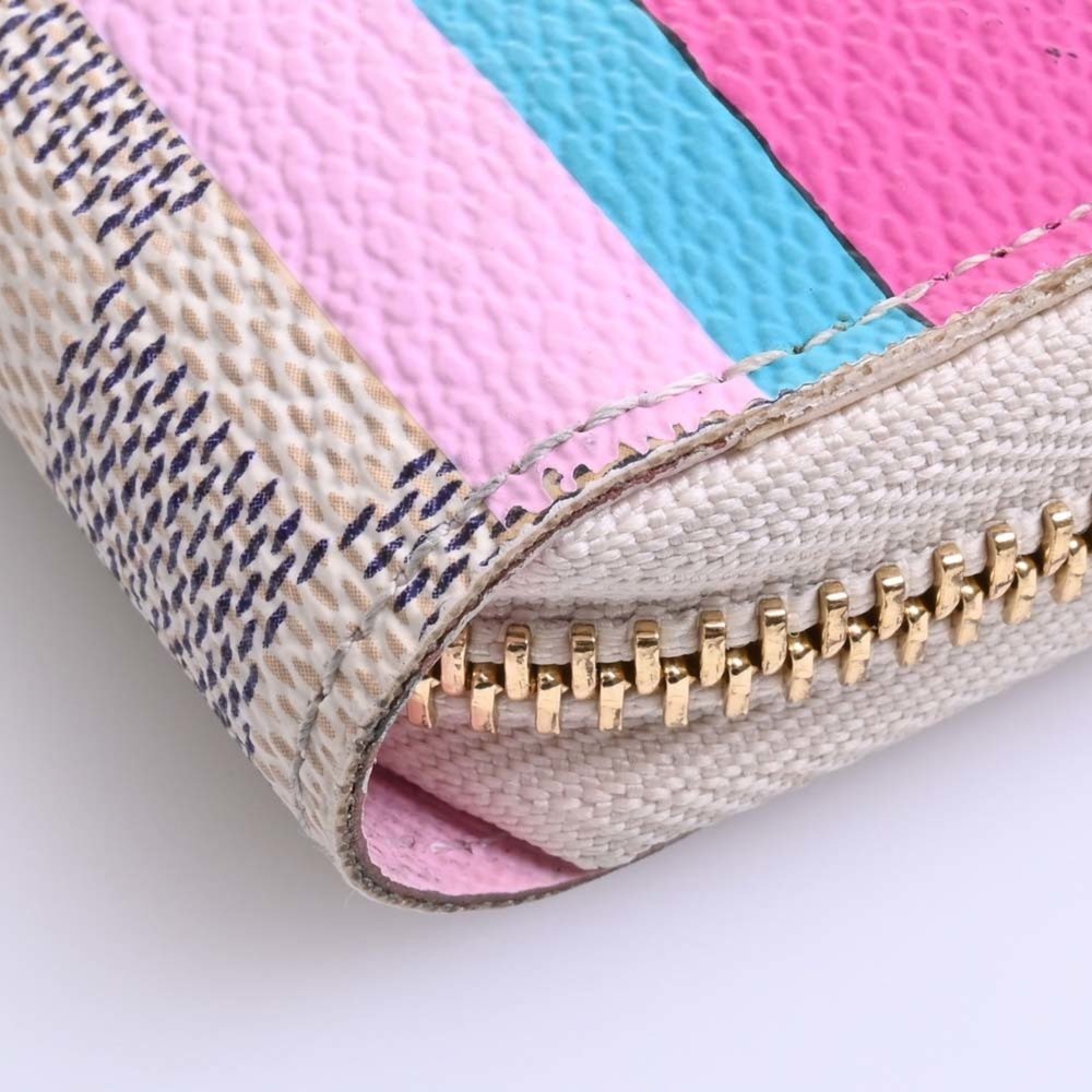 LOUIS VUITTON Azure Zippy Atlantic Cruise Round Long Wallet N41668 White Ladies - Picture 3 of 9
